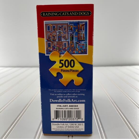 Dowdle Colorful and Fun Raining Cats & Dogs 500 Piece Puzzle - Picture 2 of 9